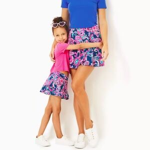 NWT Lily Pulitzer UPF 50+ Luxletic Girls Mini Cascadia Skort